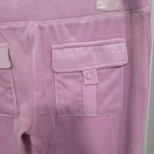 Juicy Couture Pink Floral Bloom velour track pants